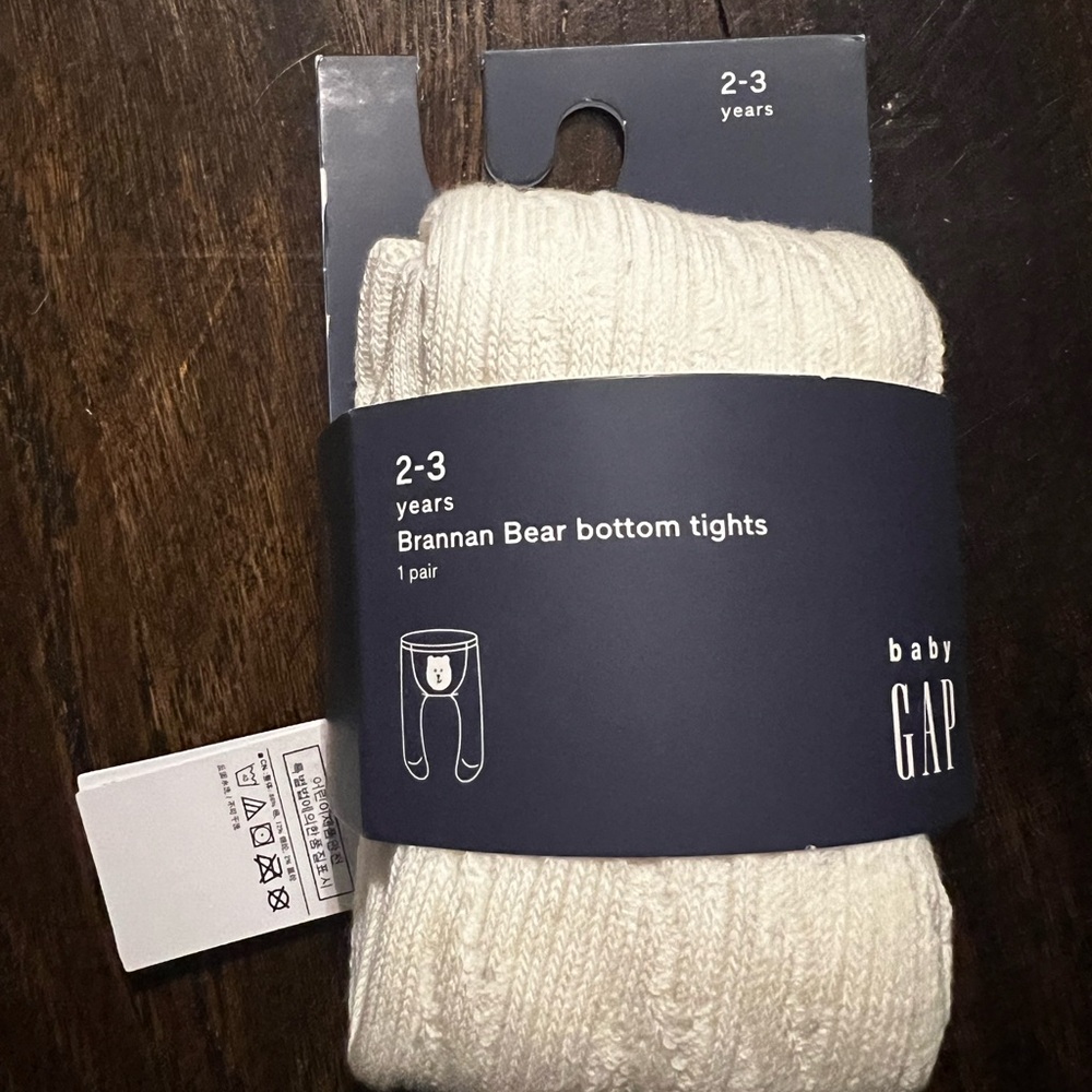 NWT GAP Ivory Knit Tights for Toddlers